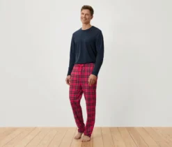Pyjama, blau-rot
