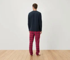 Pyjama, blau-rot