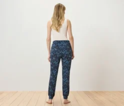Pyjamahose, blau mit Alloverprint