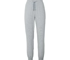 Pyjamahose, grau-weiß gestreift