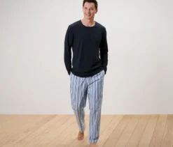 Pyjama mit gewebter Hose