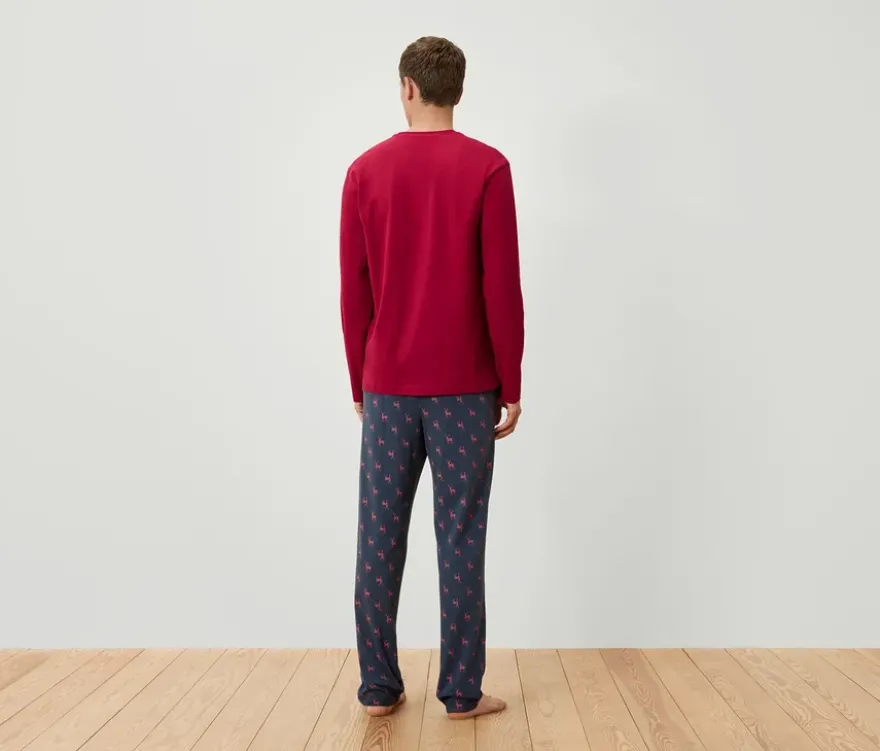 Pyjama, rot-blau