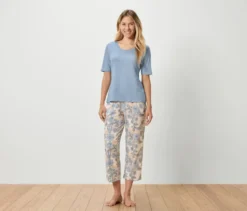 7/8-Pyjama-Set, hellblau