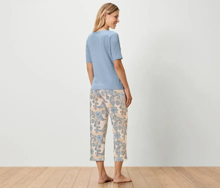 7/8-Pyjama-Set, hellblau