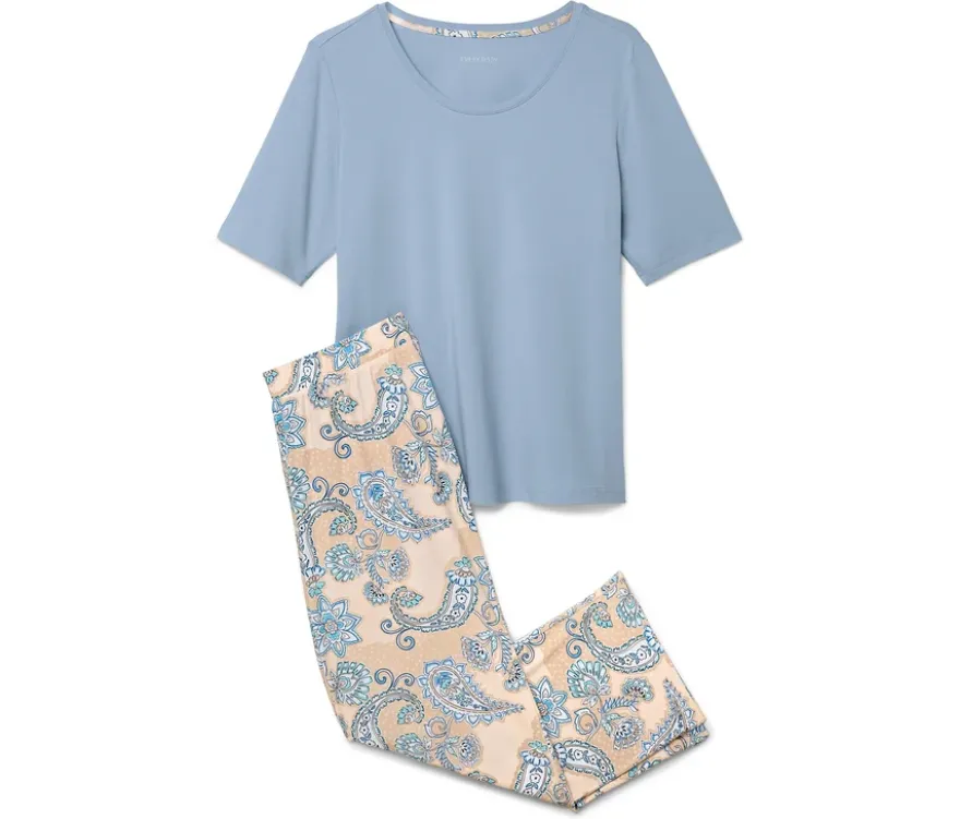 7/8-Pyjama-Set, hellblau
