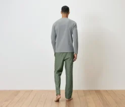 Pyjama-Set mit gewebter Hose