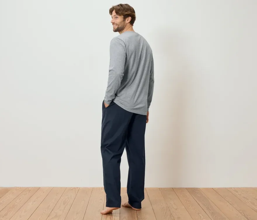 Pyjama-Set mit gewebter Hose