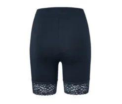 Radlershorts mit Spitzenborte, dunkelblau
