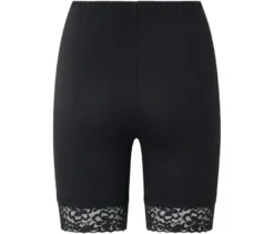 Radlershorts mit Spitzenborte, schwarz
