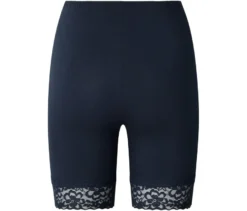 Radlershorts mit Spitzenborte, dunkelblau
