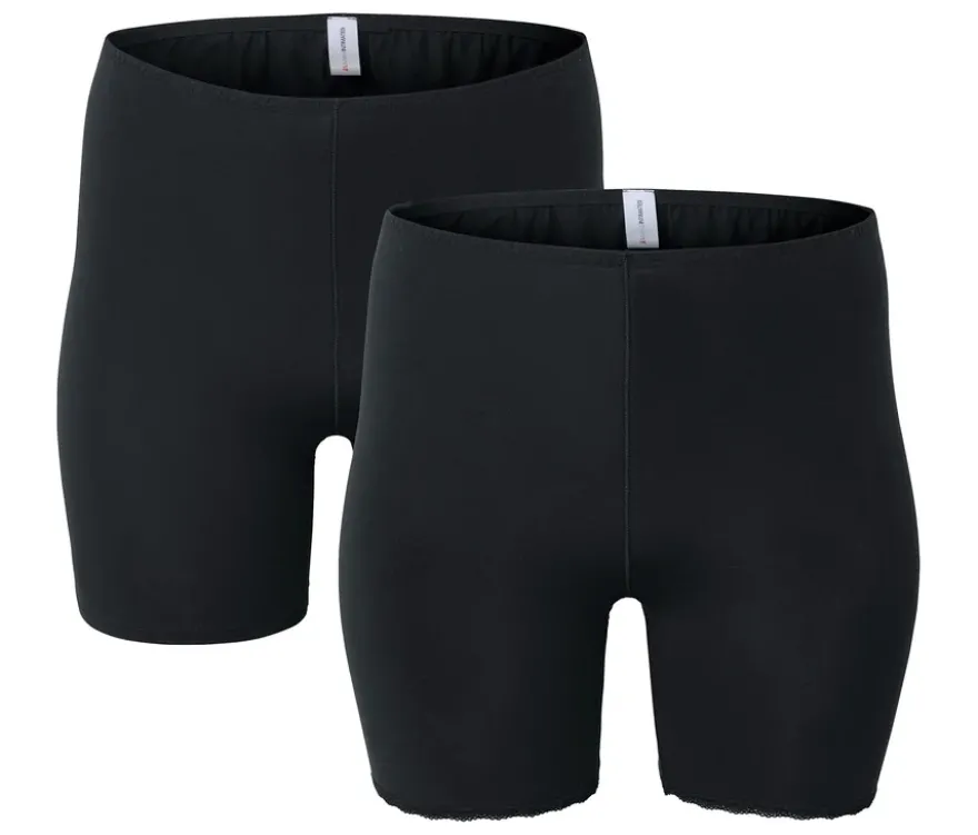2 Radler-Shorts, schwarz