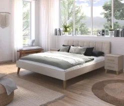 rauch Bett »Mavi-Extra« mit Polsterkopfteil, 180 cm Liegefläche, beige/champagner