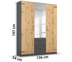 rauch Drehtürenschrank »Butte«, 3 Türen
