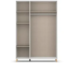 Rauch Drehtürenschrank »Shinjo«, 3-türig Basic-Ausstattung, graumetallic