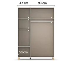 Rauch Drehtürenschrank »Shinjo«, 3-türig, 2 Schubladen, weiß