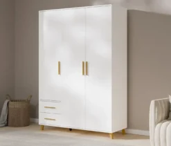 Rauch Drehtürenschrank »Shinjo«, 3-türig, 2 Schubladen, weiß