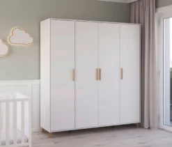 Rauch Drehtürenschrank »Shinjo«, 4-türig Basic-Ausstattung, weiß