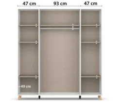Rauch Drehtürenschrank »Shinjo«, 4-türig Basic-Ausstattung, weiß