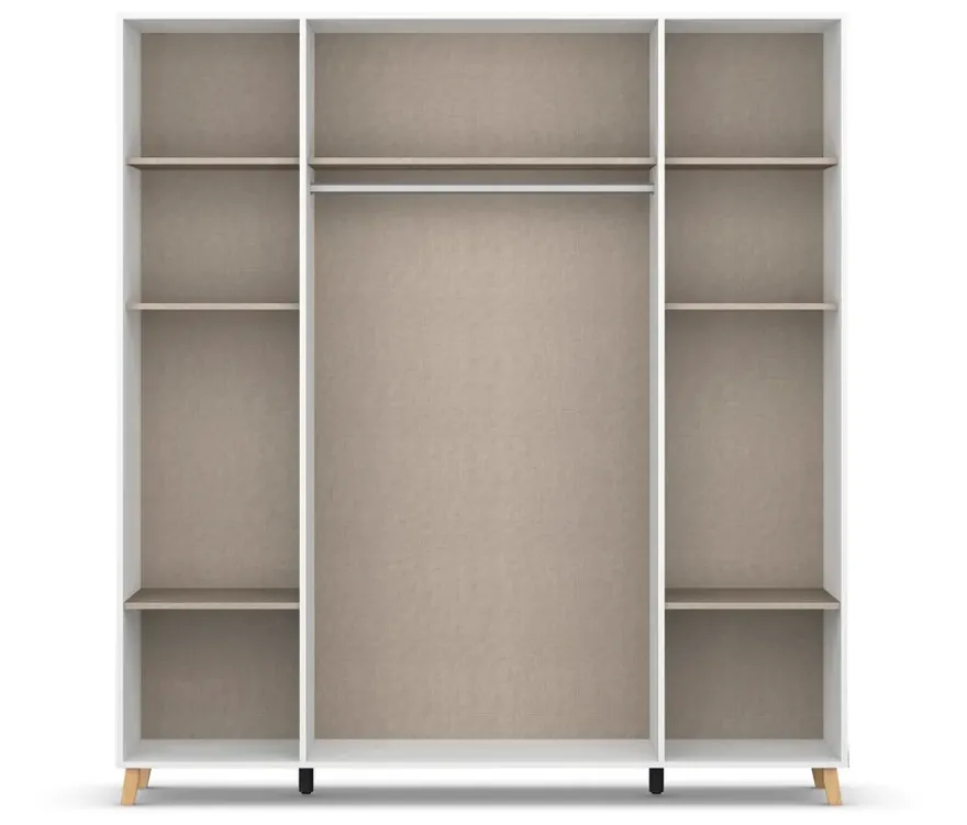 Rauch Drehtürenschrank »Shinjo«, 4-türig Basic-Ausstattung, graumetallic