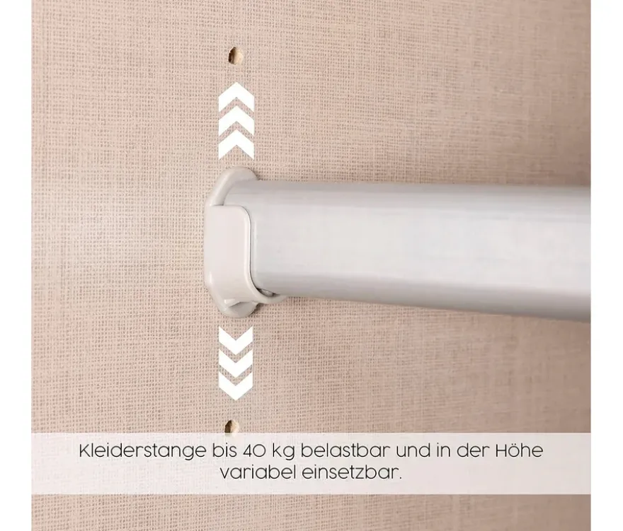 Rauch Drehtürenschrank "Skandi" 4-türig mit zwei Schubladen, beige/champagner