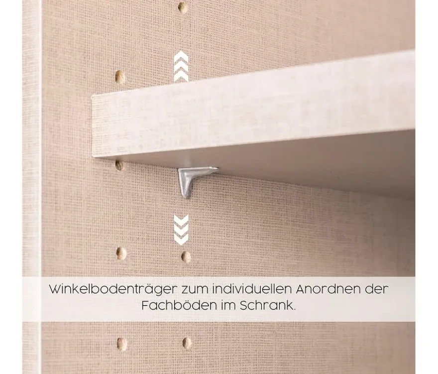 Rauch Drehtürenschrank "Skandi" 4-türig mit zwei Schubladen, beige/champagner