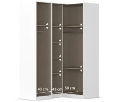 rauch Eckschrank »Quadra Spin«, moderner Landhausstil, 3-türig