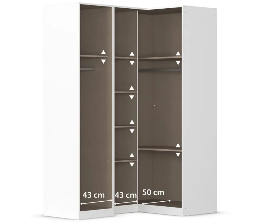 rauch Eckschrank »Quadra Spin«, moderner Landhausstil, 3-türig