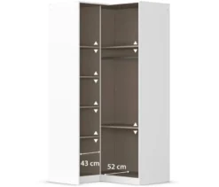 rauch Eckschrank »Quadra Spin«, moderner Landhausstil, 2-türig