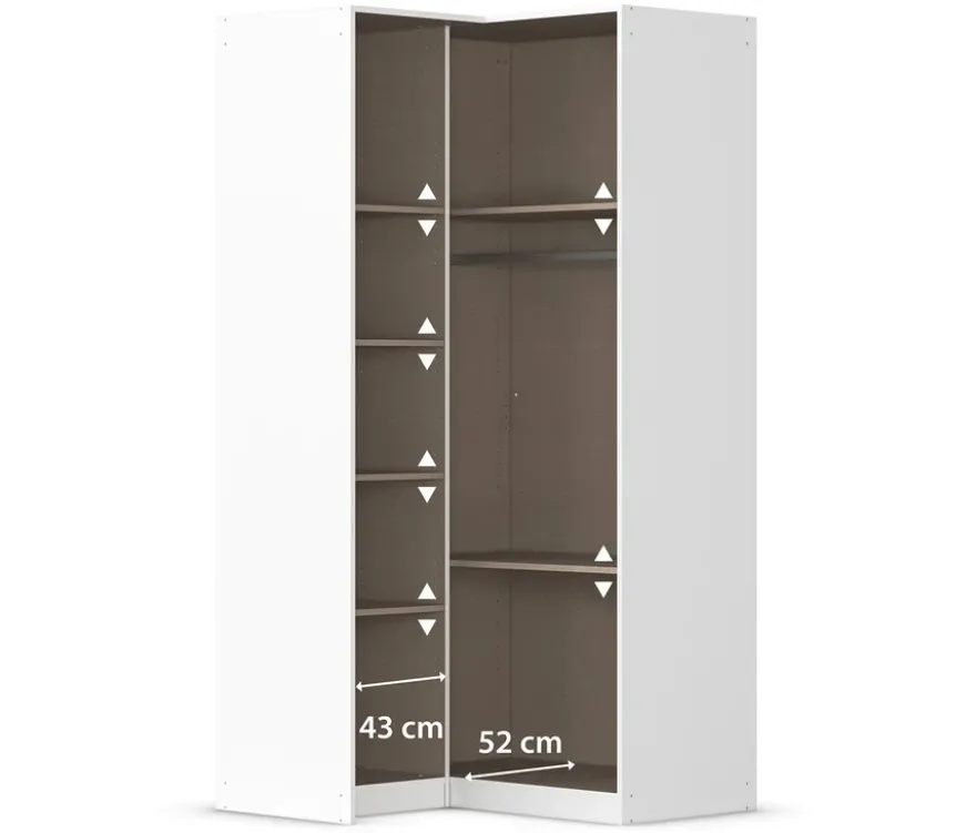 rauch Eckschrank »Quadra Spin«, moderner Landhausstil, 2-türig