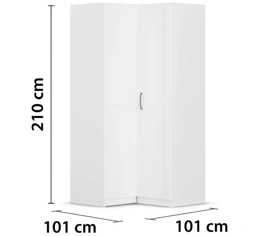 rauch Eckschrank »Quadra Spin«, moderner Landhausstil, 2-türig