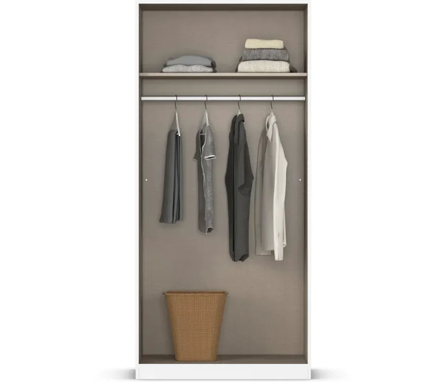 rauch Kleiderschrank »Alba« 2-türig, mit Spiegel, weiß