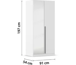 rauch Kleiderschrank »Alba« 2-türig, mit Spiegel, weiß