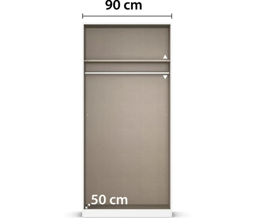 rauch Kleiderschrank »Alba«, 2-türig, champagner