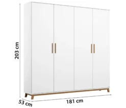 rauch Kleiderschrank »Carlsson« mit Drehtüren, 4-türig