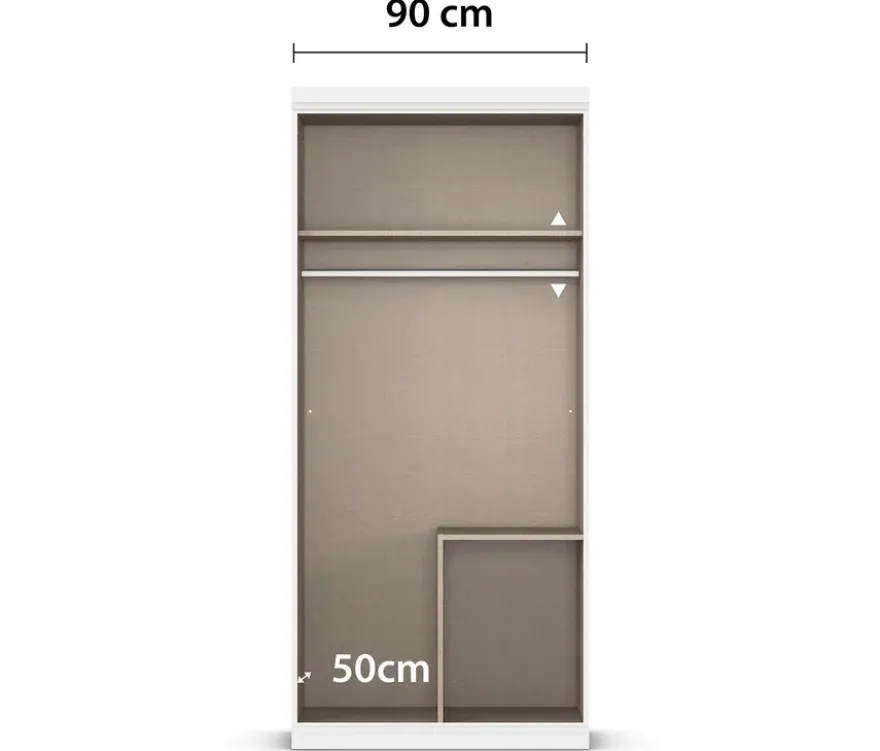 rauch Kleiderschrank »Ella«, 2-türig, grau metallic