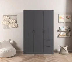 rauch Kleiderschrank »Ella«, 3-türig, grau metallic