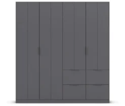 rauch Kleiderschrank »Ella«, 4-türig, grau metallic