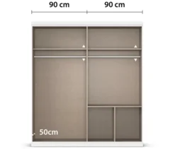 rauch Kleiderschrank »Ella«, 4-türig, grau metallic