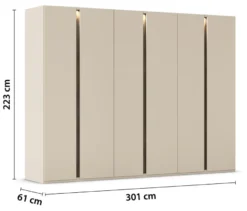rauch Kleiderschrank »Luana«, 6-türig, mit Beleuchtung, Classic-Ausstattung