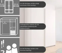 rauch Kleiderschrank »Mia«, 2-türig, Breite 181 cm, weiß