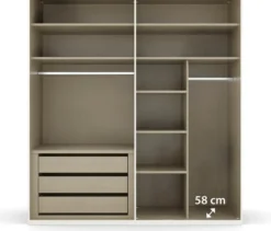 rauch Kleiderschrank »Purisma« mit umfangreicher Innenausstattung und Spiegel, 4-türig