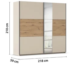 rauch Kleiderschrank »Sajo«, 2-türig, mit Spiegel, klein
