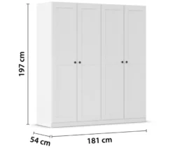 rauch Kleiderschrank »Savona«, 4-türig, Basic-Ausstattung