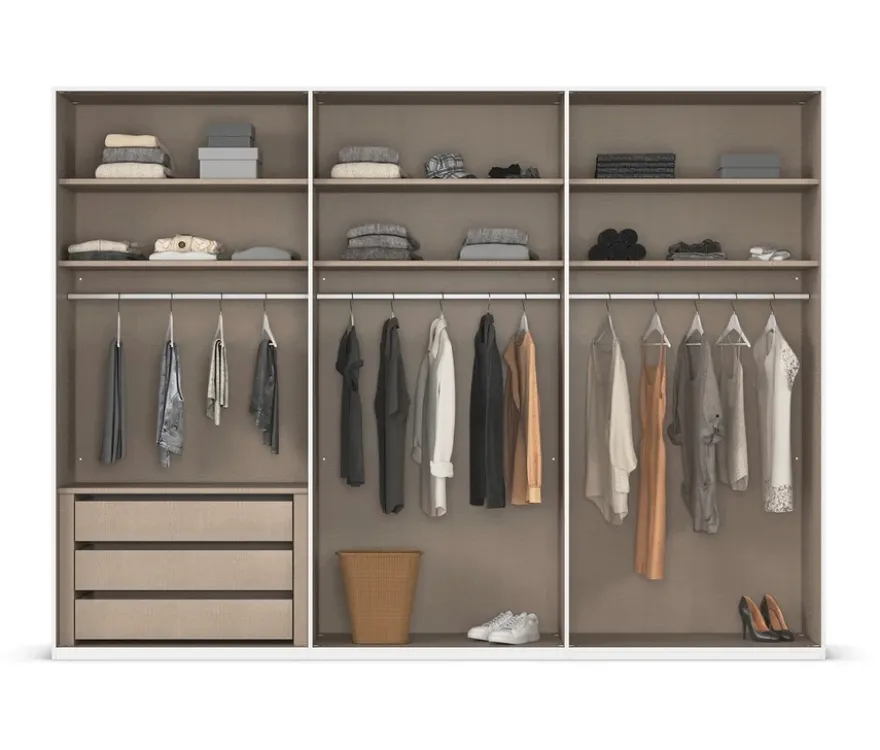 rauch Kleiderschrank »Scale«, 6-türig, Premium-Ausstattung, beige-champagnerfarben