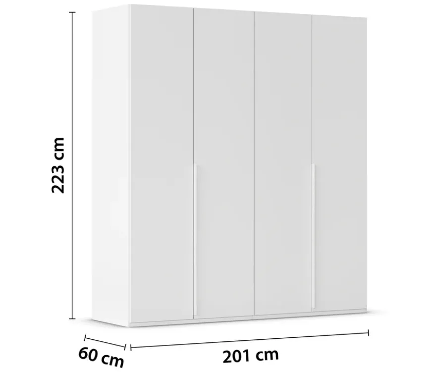 rauch Kleiderschrank »Scale«, 4-türig, Premium-Ausstattung, weiß