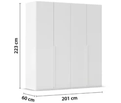 rauch Kleiderschrank »Scale«, 4-türig, Classic-Ausstattung, weiß