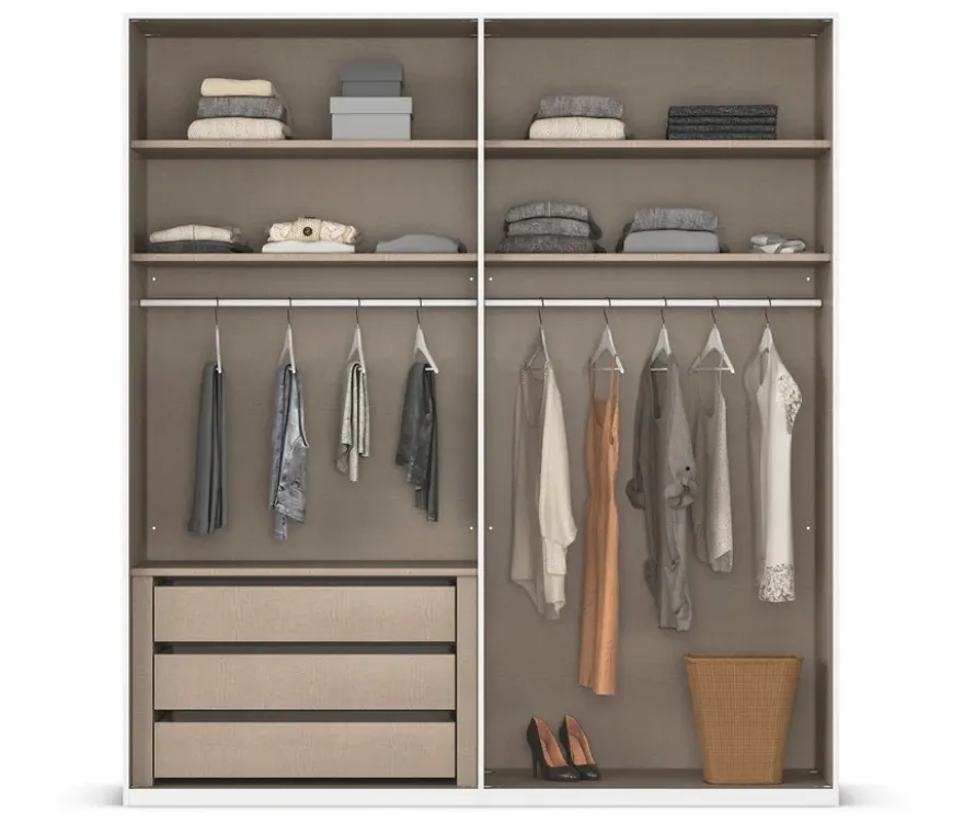 rauch Kleiderschrank »Scale«, 4-türig, Premium-Ausstattung, beige-champagnerfarben