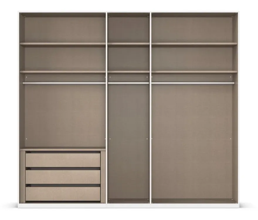 rauch Kleiderschrank »Scale«, 5-türig, Premium-Ausstattung, beige-champagnerfarben