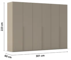 rauch Kleiderschrank »Scale«, 6-türig, Premium-Ausstattung, fango