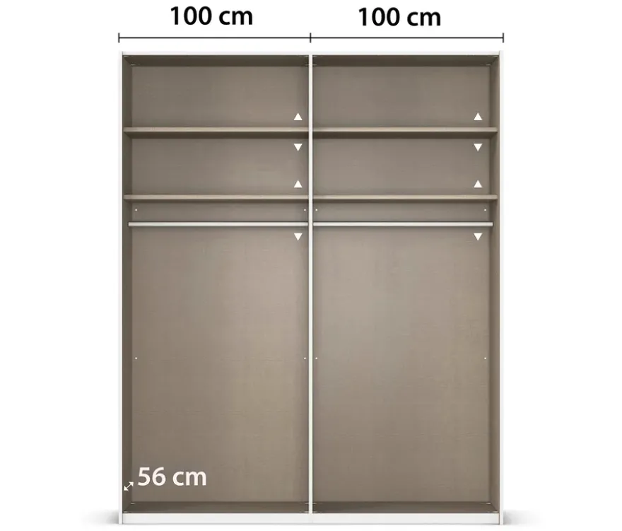 rauch Kleiderschrank »Scale«, 4-türig, Basic-Ausstattung, fango